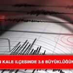 Malatya’nın Kale İlçesinde 3.6 Büyüklüğünde Deprem