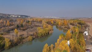 Diyarbakır Hevsel Bahçeleri’nde sonbaharın renkleri dron ile görüntülendi