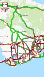 İstanbul’da Yoğun Trafik Mesai Saatinin Bitimiyle Zirve Yaptı