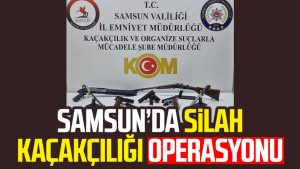 Samsun Bafra'da silah kaçakçılığı operasyonu