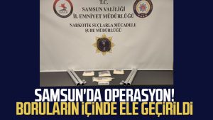 Samsun'da operasyon! Boruların içinde ele geçirildi