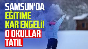 Samsun'da eğitime kar engeli! O okullar tatil