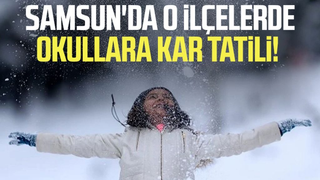 Samsun'un o ilçelerde okullara kar tatili