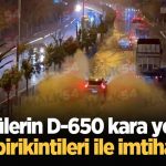 Sürücülerin D-650 kara yolunda su birikintileri ile imtihanı!