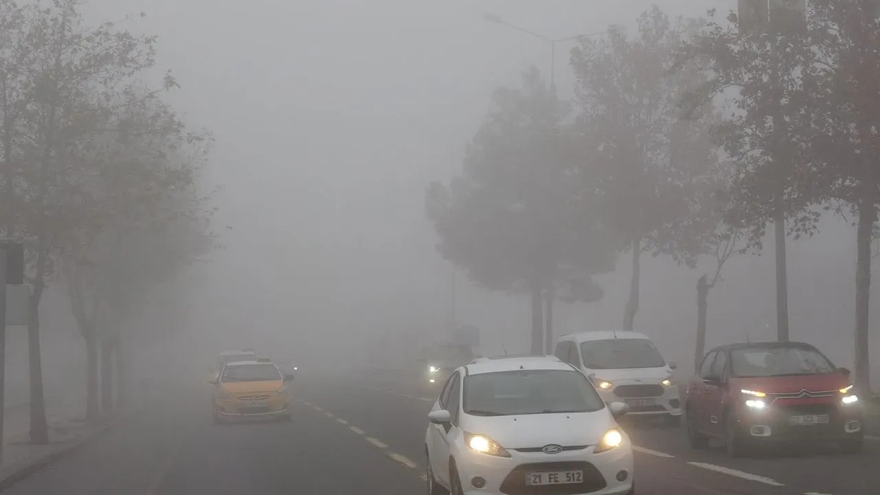 Diyarbakır’da yoğun sis  hayatı olumsuz etkiledi