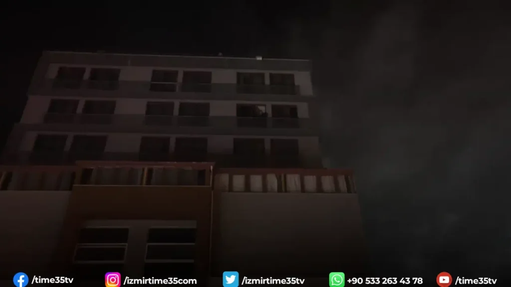 7 katlı rezidansta yangın çıktı