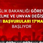 Sağlık Bakanlığı Görevde Yükselme ve Unvan Değişikliği Sınavı Başvuruları 17’Mart’ta Başlıyor