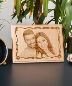 Personalisiertes Fotogeschenk auf Massivholz für besondere Glücksmomente : Hochzeit, Geburtstag, Jahrestag oder Valentinstag |