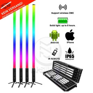 Akku Wifi DMX LED Tubes / Röhren (8er Set) mieten