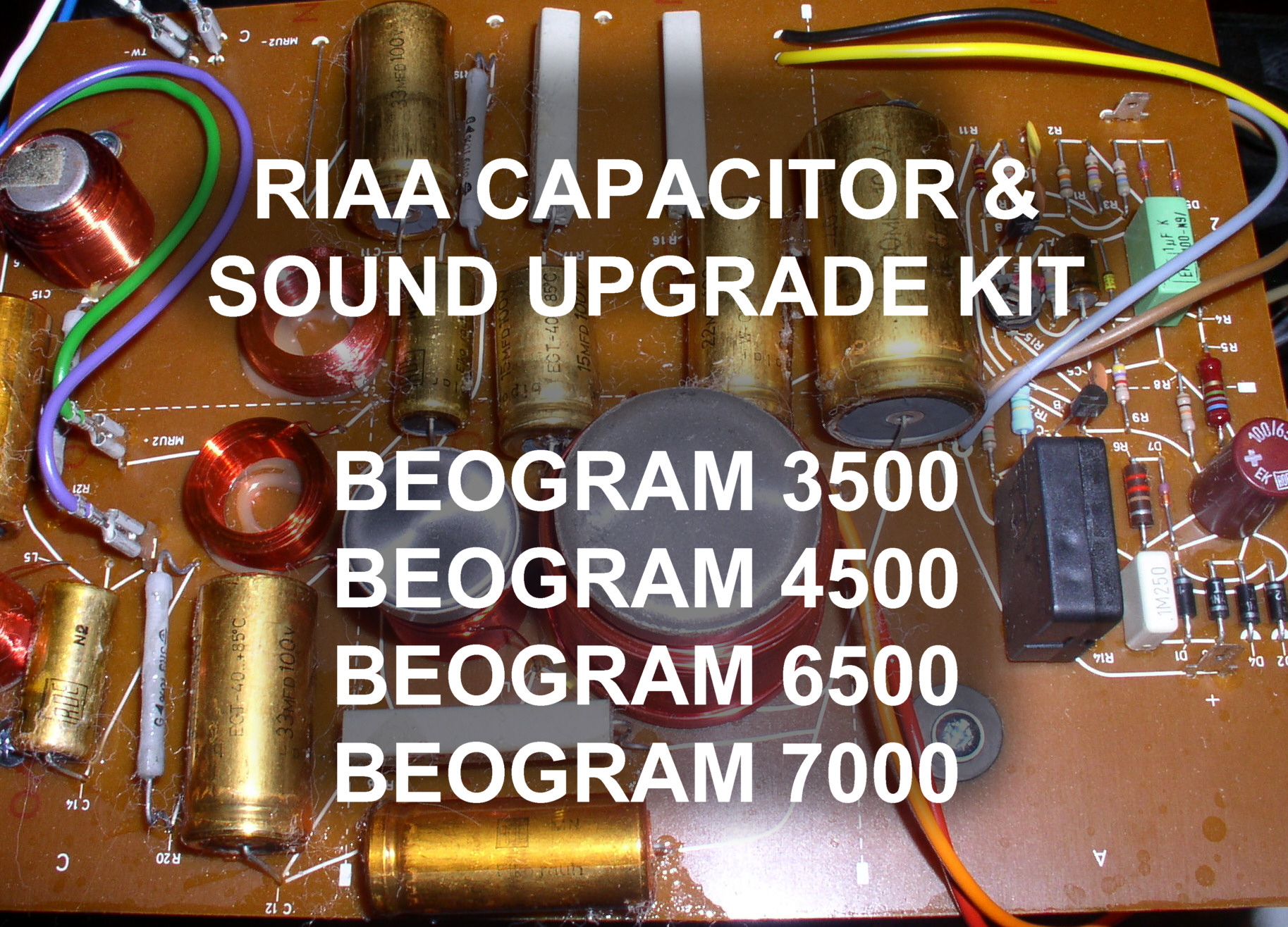 Sound upgrade / capacitor refresh kit for Beogram 3500 4500 6500 7000 ...