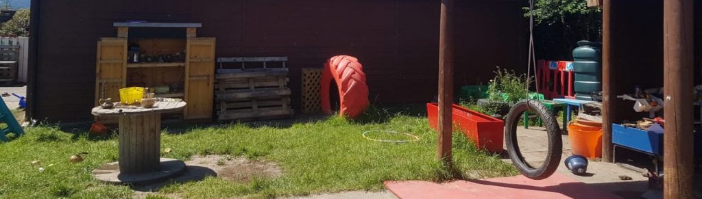 The outside space at Dodleston Pre-School