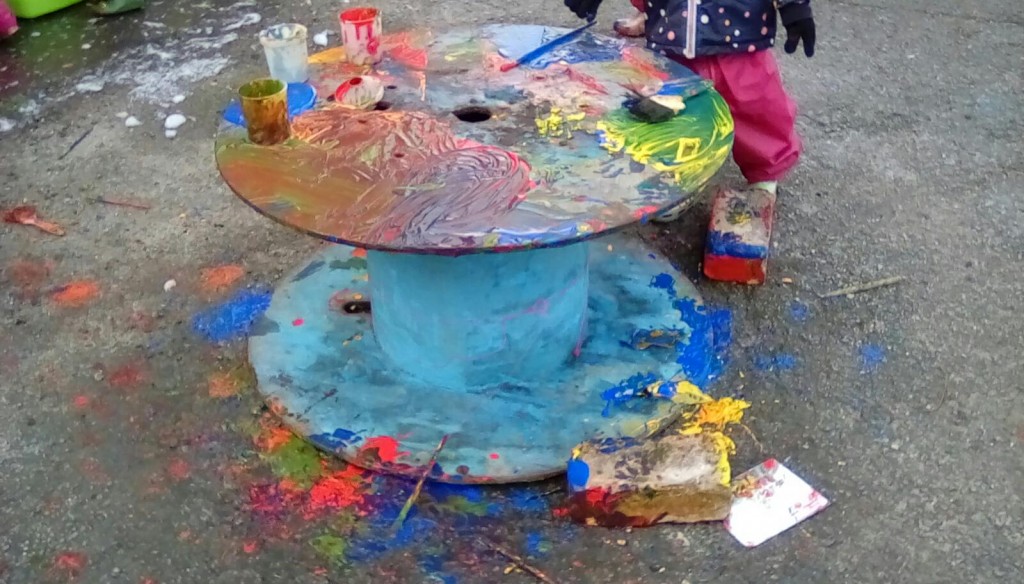 Messy play at pre-school