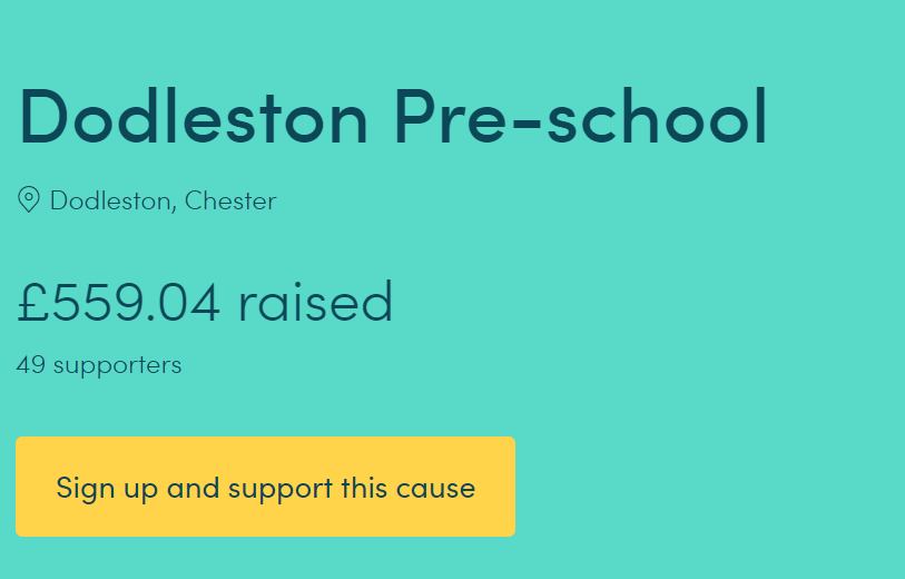 Dodleston Pre-School easyfundraising page