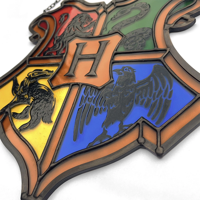 dofzwart_maatwerk_hogwarts harry potter maatwerk glas in lood hanger