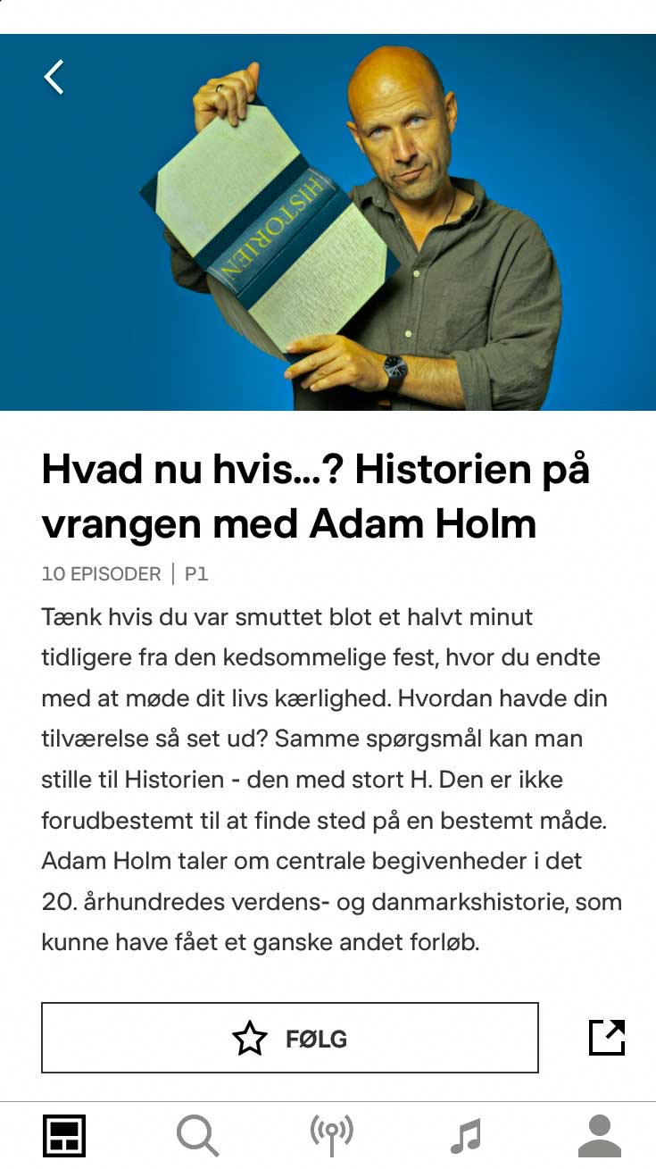 Adam Holm - Historien på Vrangen - Foto: DR Lyd