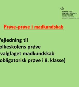 Prøve-prøve til madkundskabseksamen