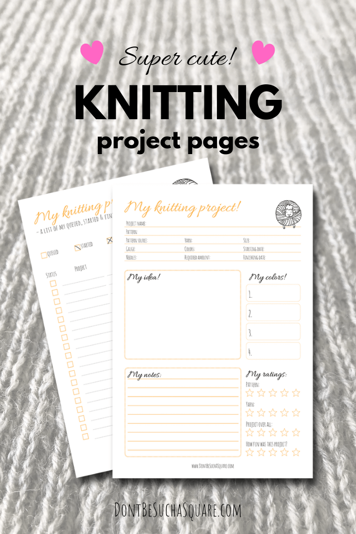 Plan a Knitting Project – Free knitting project pages to get you started on project planing! #ProjectPlaning #KnittingFreebies #KnittingJournal #Knitting