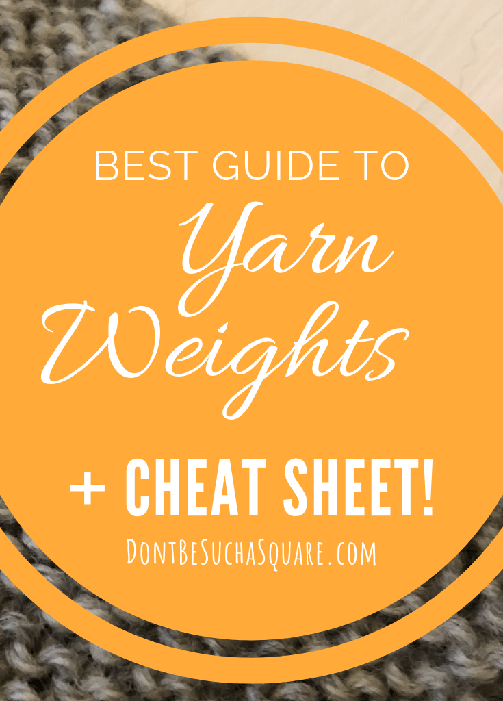 Graphic with text: Best guide to yarn weights