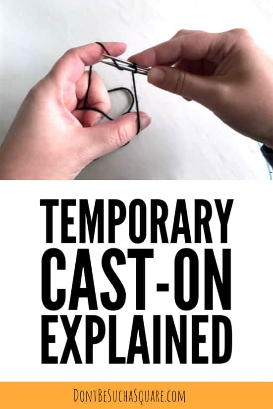 Provisional Cast-ons are temporary cast-ons that's crazy useful. Click to learn more! 
#Knitting #Provisionalcast-on #Provisional #Cast-on #temporary #KnittingHack #KnittingTips #LearnToKnit