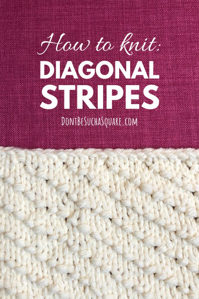 How to knit diagonal stripes