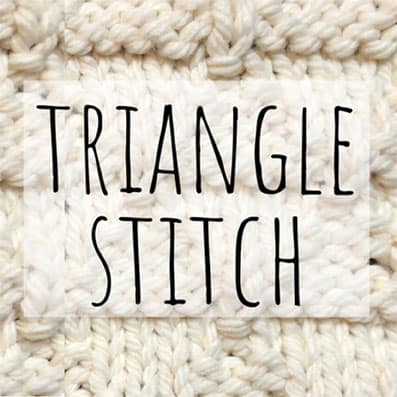 Triangle stitch knitting pattern