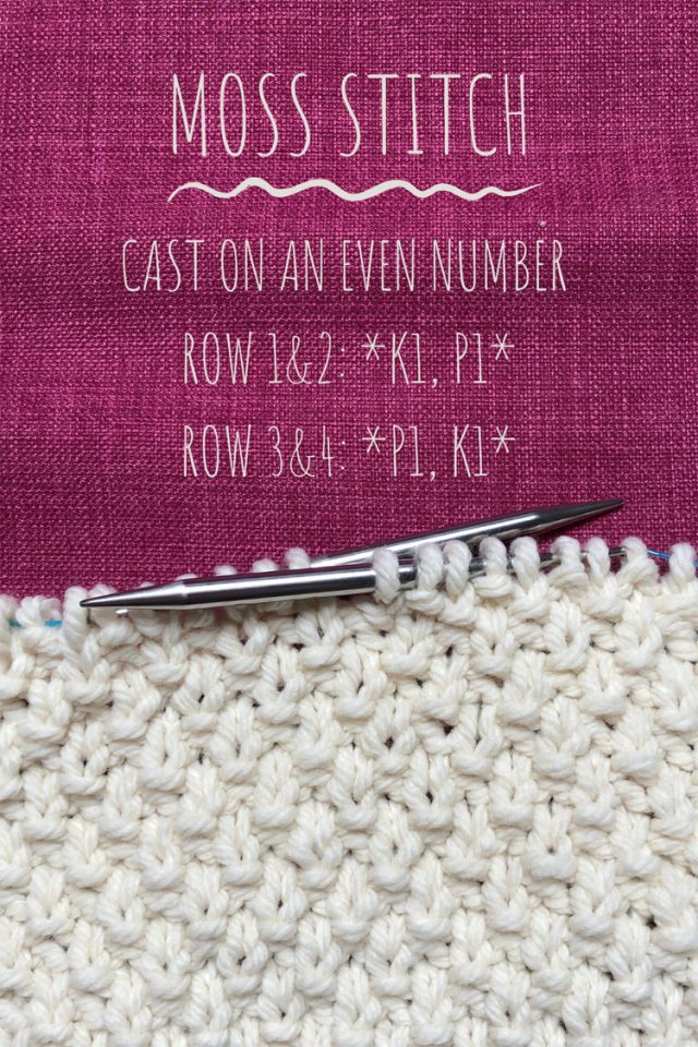 Moss Stitch Knitting Pattern - Don't Be Such a Square