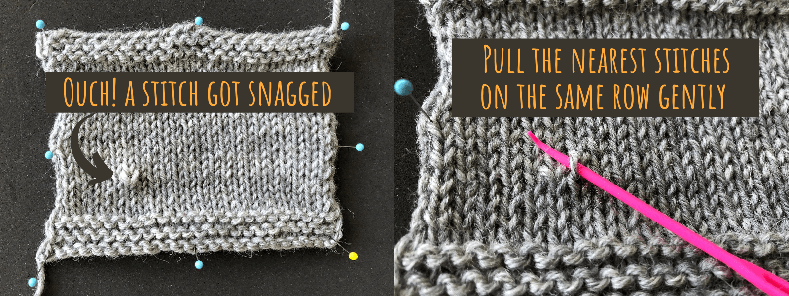 How to: Fix a loose knitting stitch