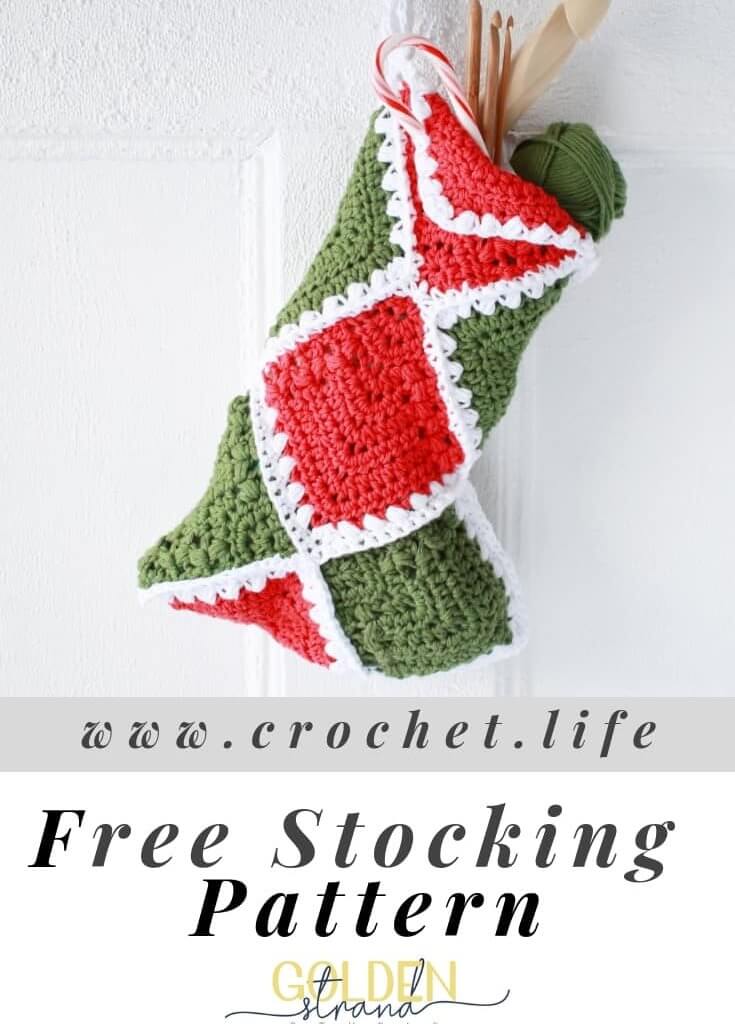 A crochet christmas stocking