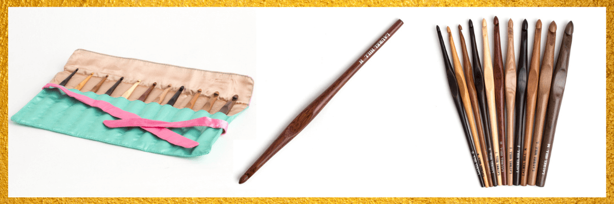 A set of beautiful wooden crochet hooks are a perfect gift for a crocheter
