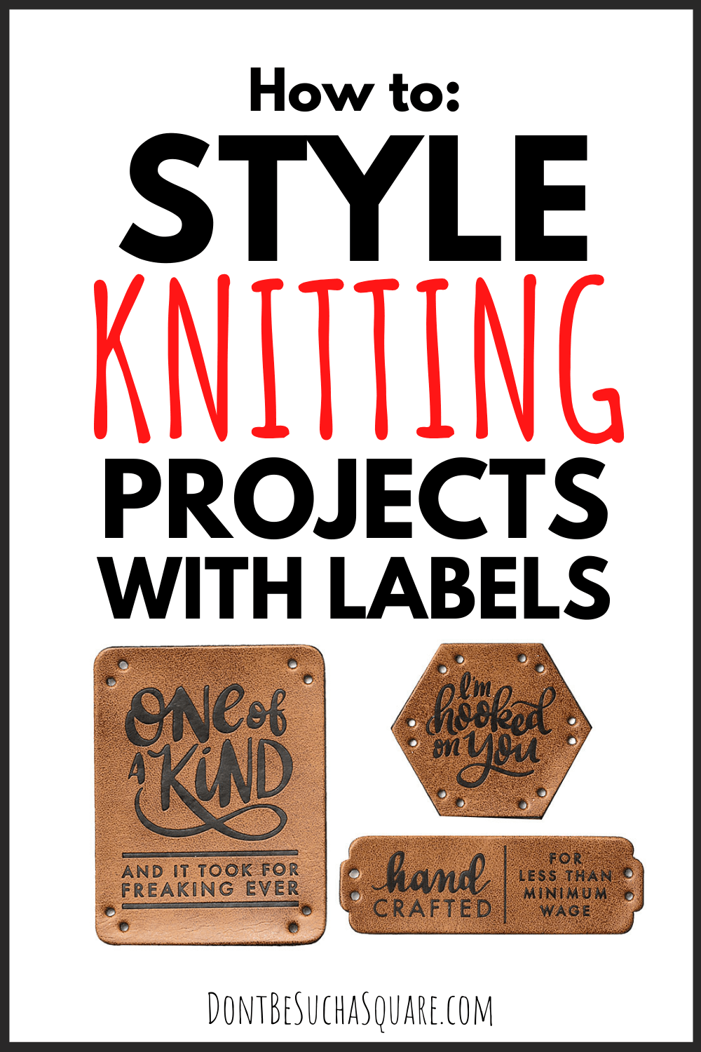 How to style knitting projects with labels