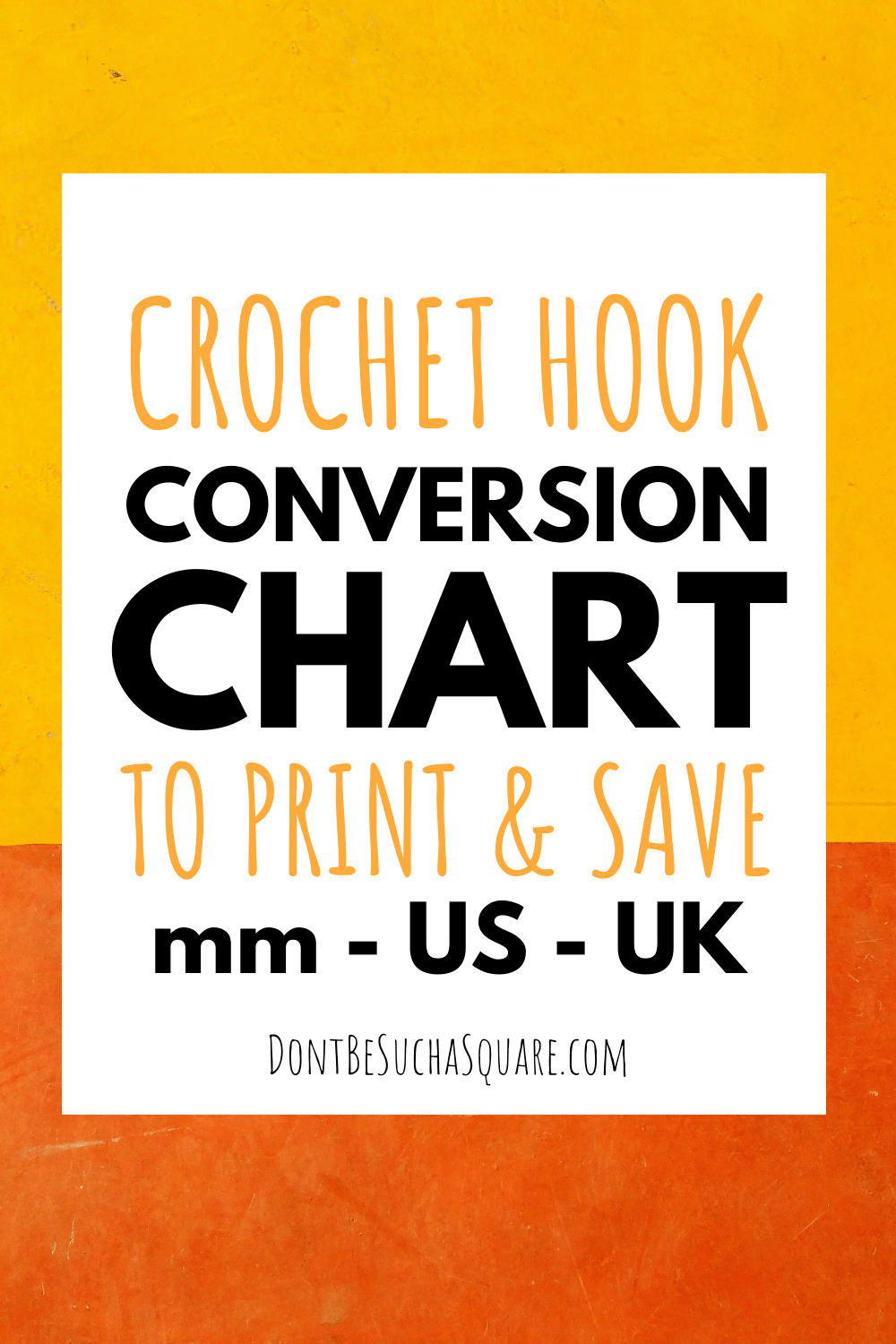 Crochet Hook Size Conversion Chart – Stitching Together