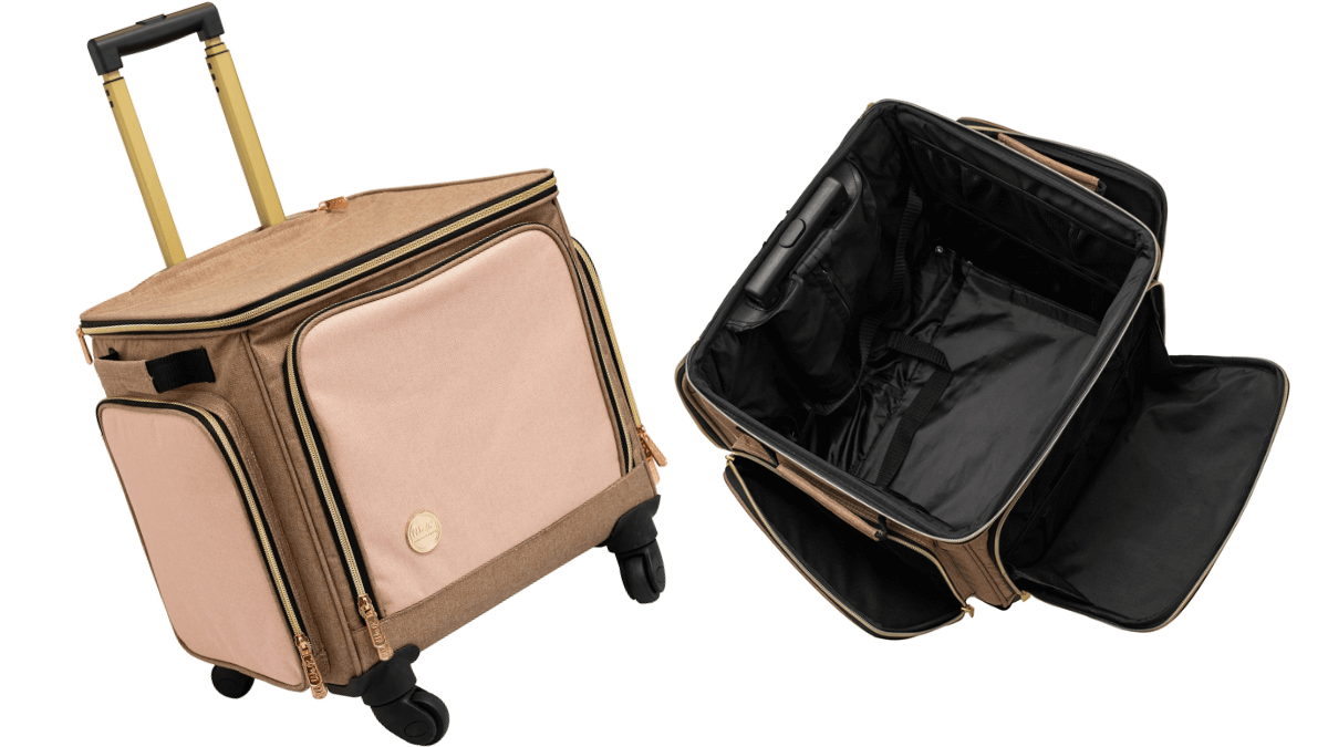 A rolling bag is a great gift for knitters that let them to bring their knitting everywhere!