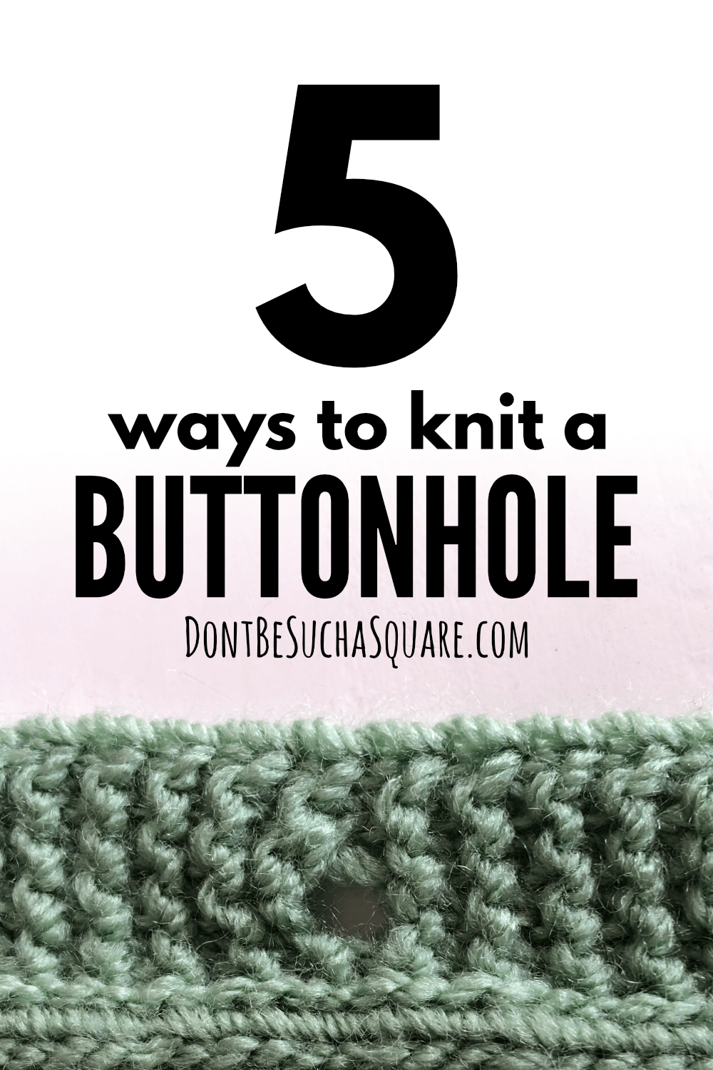 How to online knit a buttonhole