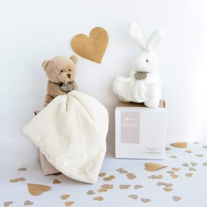 Doudou-et-Compagnie-Ours-Mouchoir-Boite-Fleur-lapin