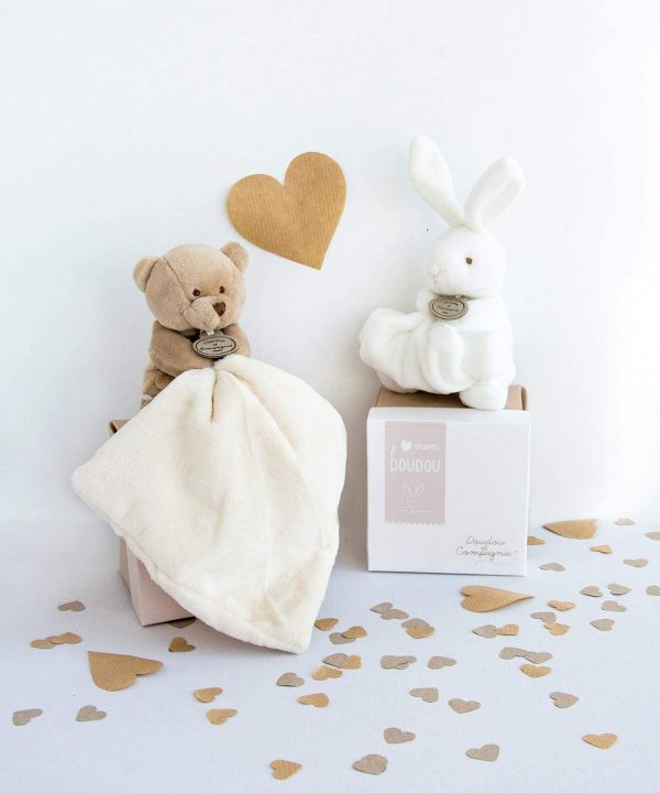 Doudou-et-Compagnie-Ours-Mouchoir-Boite-Fleur-lapin