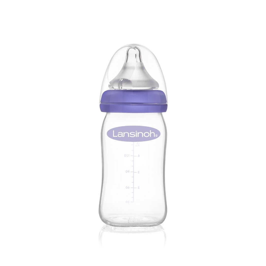 Biberon en verre Natural Wave LANSINOH | Dorlotine | box grossesse et bébé