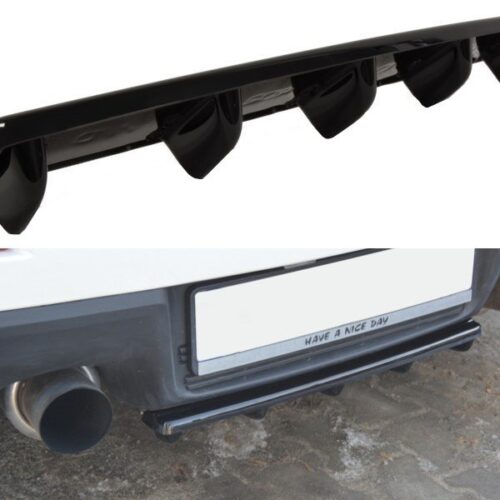 Maxton Design Central Rear Splitter (with a vertical bar) Mitsubishi Lancer Evo (MK10)