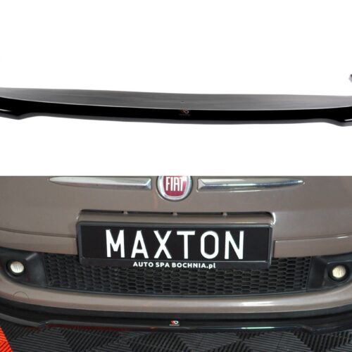 Maxton Design Front splitter v2 Fiat 500 (312) (Hatchback) (Preface)