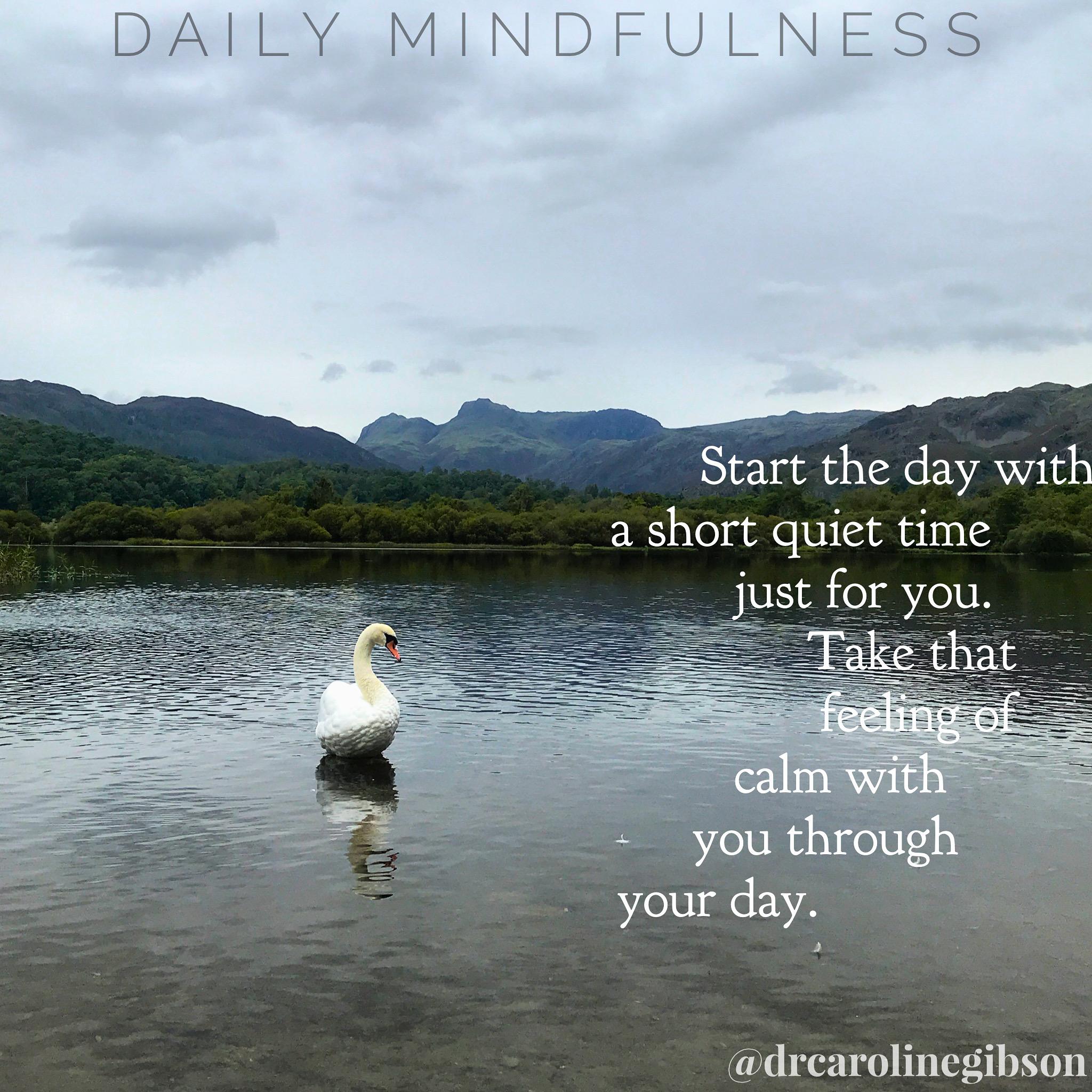 Morning quiet time Dr Caroline Gibson