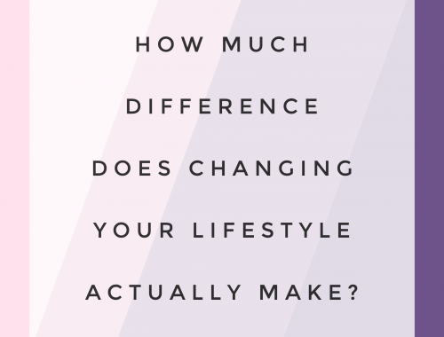 How much difference does changing your lifestyle actually make?