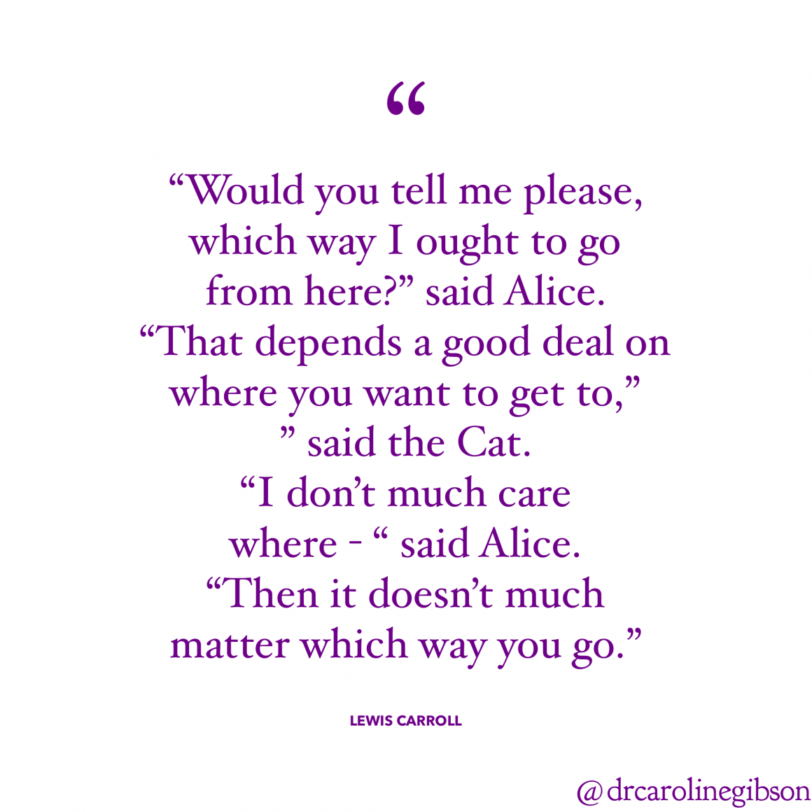 Alice in Wonderland quote