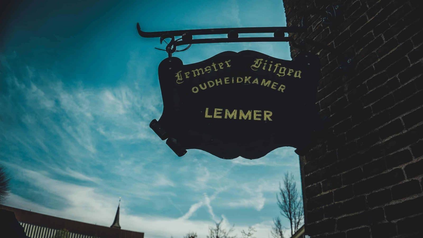 Ein Schild in Lemmer Holland