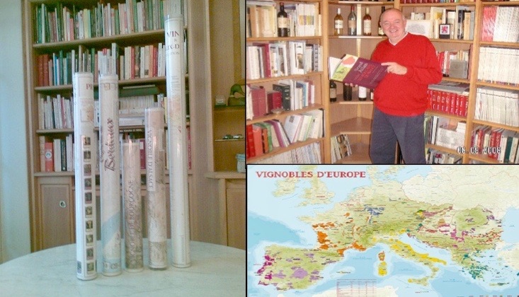 Posters geografische Wijnkaarten van Benoît France