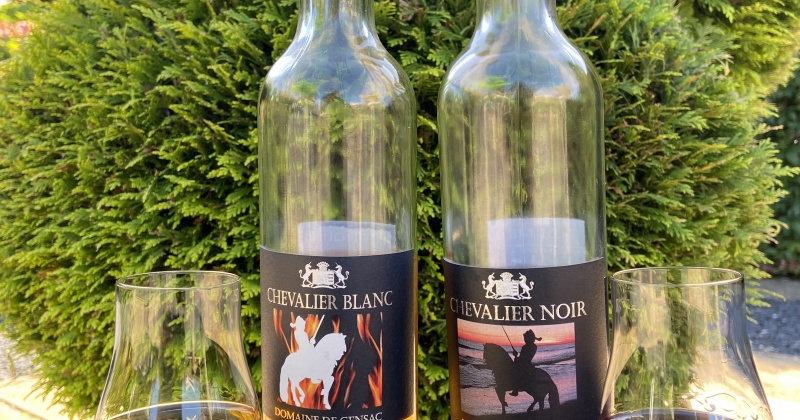 Chevalier Noir en Blanc , wijnlikeuren van Chateau Gensac