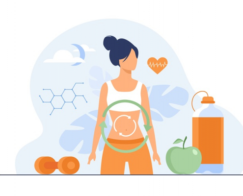 metabolic process of woman on diet