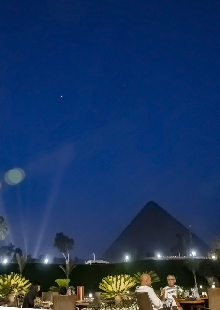 Jupiter and Antares July 2019 from Mena House, Cairo. Nikon D5100 18mm
