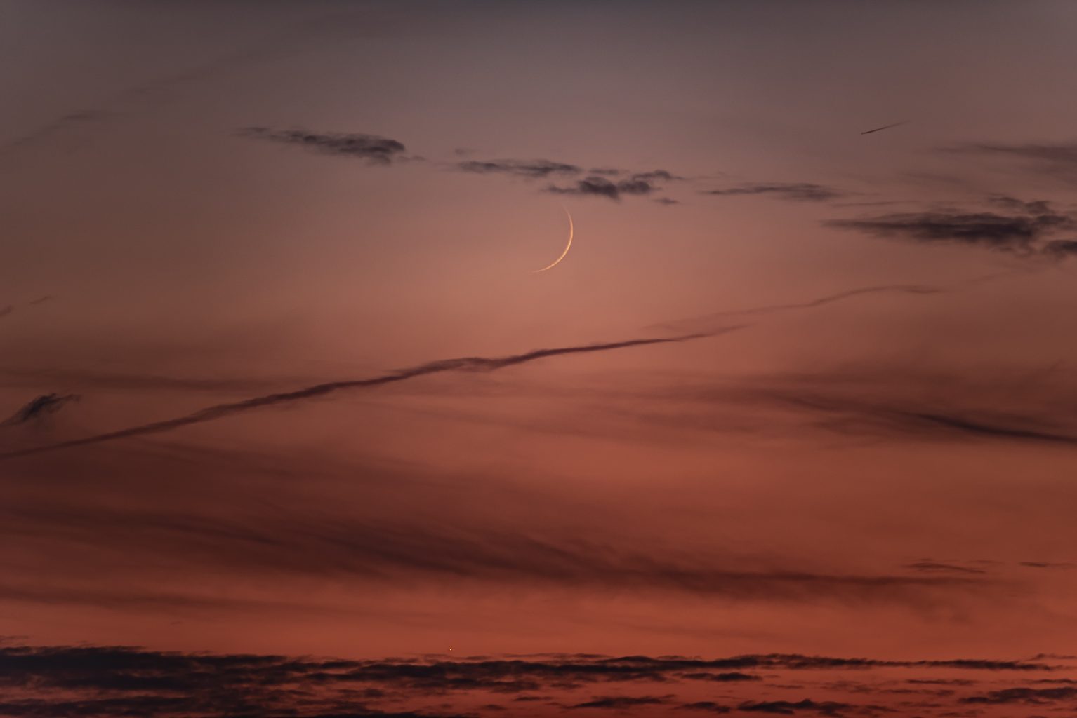 Venus and the new Moon on October 29th 2019 ; Nikon D750 and the Nikkor 300mm AF F2.8 1/250s