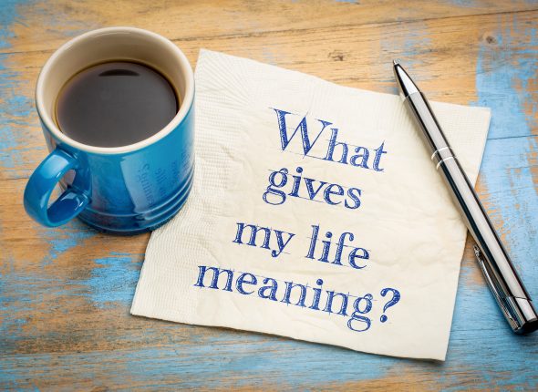 What,Gives,My,Life,Meaning?,Handwriting,On,A,Napkin,With