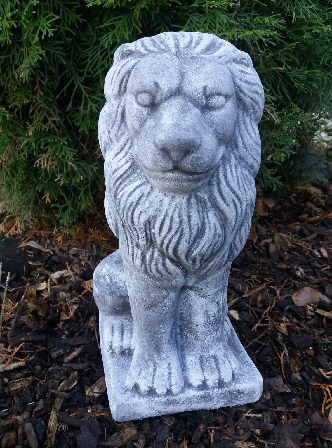 Steinfigur Löwe Mit Baby Aus Steinguss – Frostfest Bis -30°C, Wetterfest, Für Garten & Terrasse
