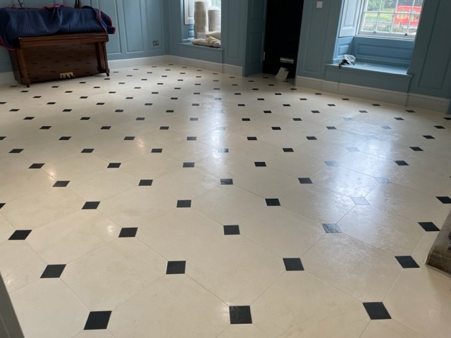 Bathampton Manor limestone hallway floor (11)